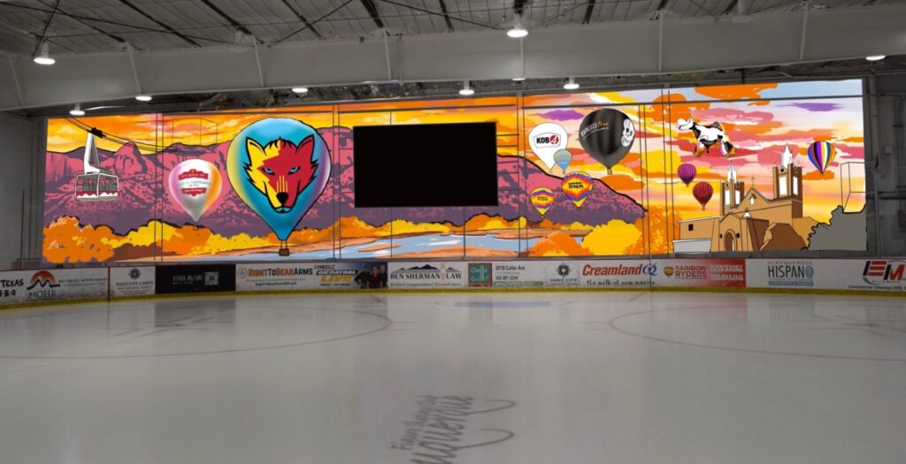  “SPIRIT OF NEW MEXICO” HAND PAINTED MURAL CELEBRATING ICONIC NEW MEXICO CULTURE TO BE CENTERPIECE AT OUTPOST ICE ARENA